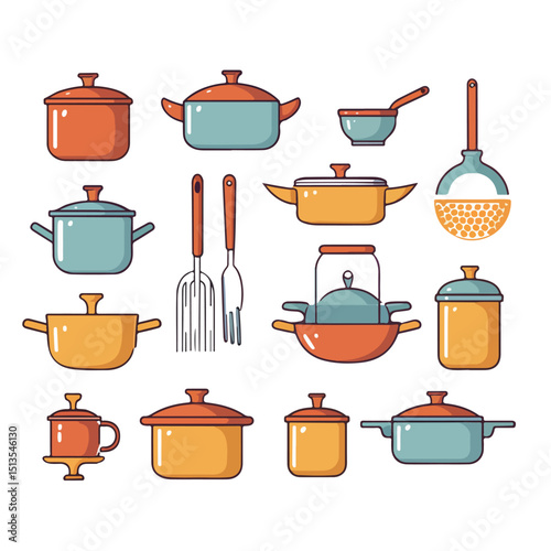 Professional Vector Kitchenware Icon for Culinary Designs and Food Blogs