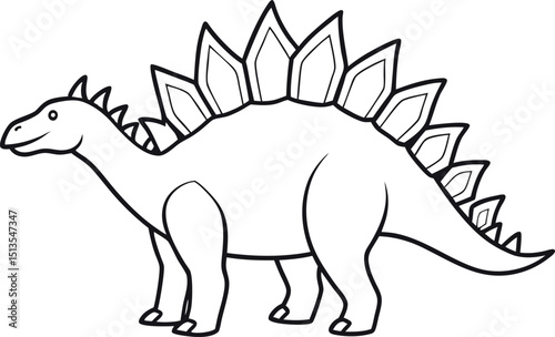 Stegosaurus Illustration Design for Print or Digital Media