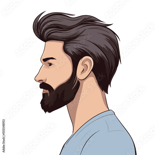 Professional Male Cartoon Profile Image for Business Presentations and Web Use