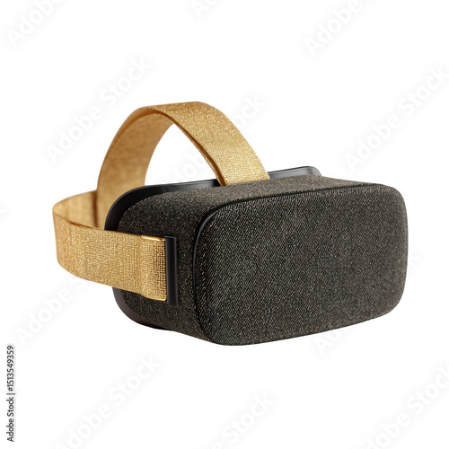 Virtual reality headset with a sleek design, ideal for immersive gaming experiences and interactive applications, on a white isolated background.