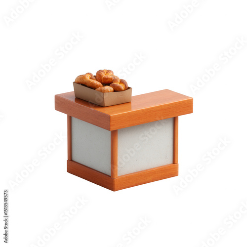 Wooden container with a delightful selection of sweets, elegantly presented. Perfect for showcasing gourmet treats or desserts on a festive table.