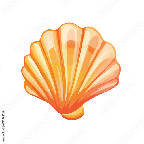 Professional Sea Shell Icon Vector Illustration Isolated on White Background