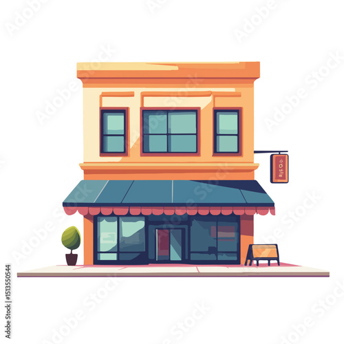 Professional Store Shop Building Symbol Vector Illustration for Marketing Materials