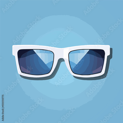 Modern Sunglasses with Square Frame Icon Vector Illustration for Design