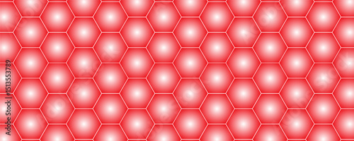 Abstract white hexagon geometric pattern background. Futuristic digital high-technology banner