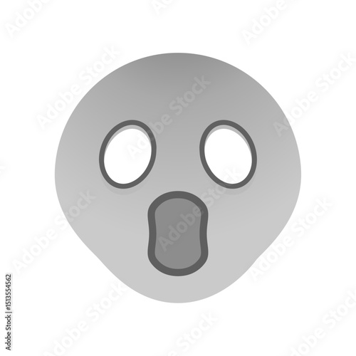 叫んでいる青ざめた顔の絵文字 - 恐怖･驚き･パニックなどの感情のイメージ素材