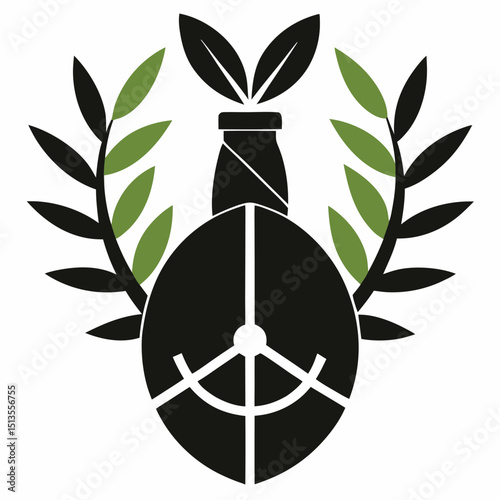International Day Against Nuclear Tests Peace and Missile Icon Vector on White
