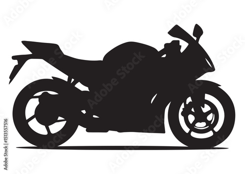 motorcycle logo silhouette vector illustration, motorbike logo icon silhouette vector, stylist sports motorcycle vector, motorcycle sport bike vector silhouette logo on white background.