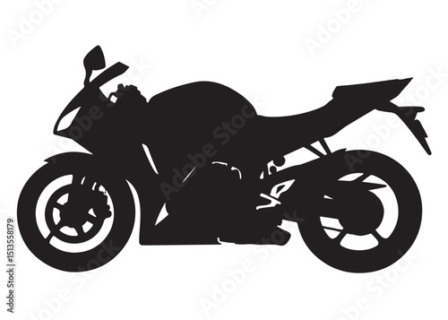motorcycle logo silhouette vector illustration, motorbike logo icon silhouette vector, stylist sports motorcycle vector, motorcycle sport bike vector silhouette logo on white background.