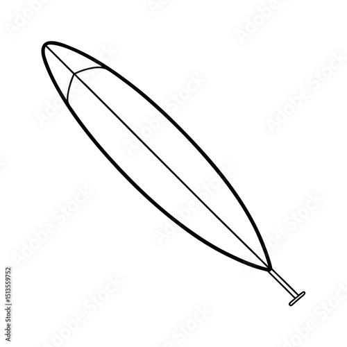 Paddleboard Outline Vector Water Sport Design