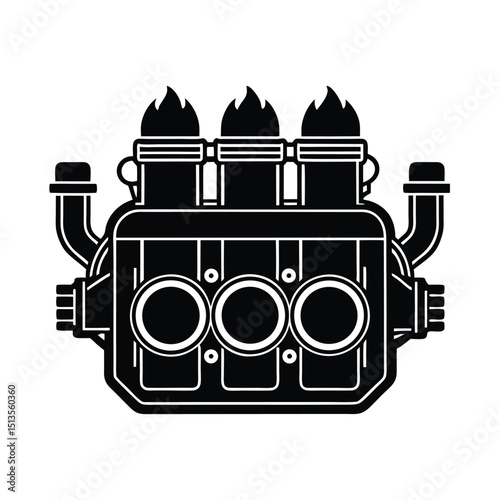 Hydrogen Combustion Engine with Iridescent Design