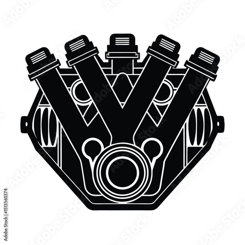 Futuristic V12 Engine with Advanced Cooling