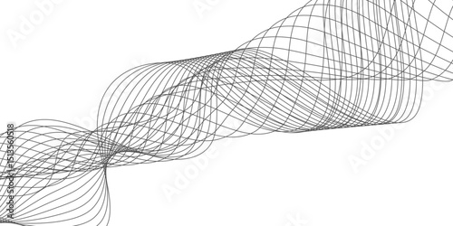 Abstract white background with a glowing abstract waves. Abstract wave element for design. Digital frequency track equalizer, Futuristic background design. Long exposure, Light painting photography.