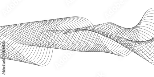 Abstract white background with a glowing abstract waves. Abstract wave element for design. Digital frequency track equalizer, Futuristic background design. Long exposure, Light painting photography.