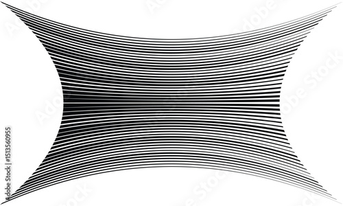 abstract simple black thin to thick inflate line pattern can be used background.