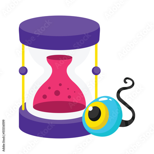 Halloween Watch Vector style icon. Eps 10 file