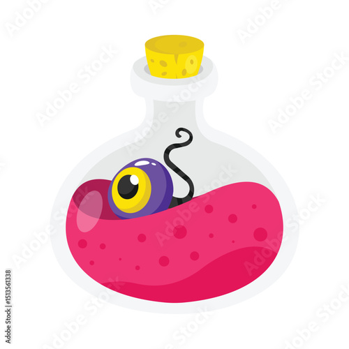 Eyeball Potion Vector style icon. Eps 10 file