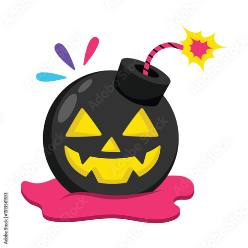 Bomb Vector style icon. Eps 10 file