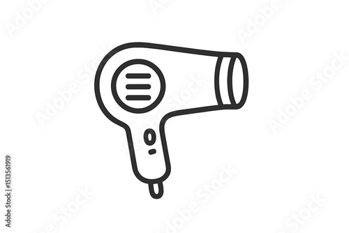 Hairdryer design showing modern styling tool used for drying hair indoors