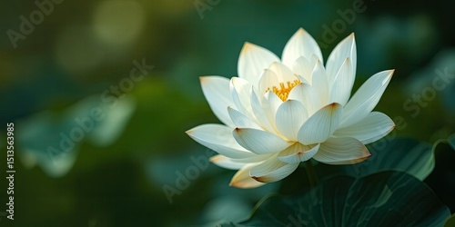 Purity and Grace of a White Lotus Flower