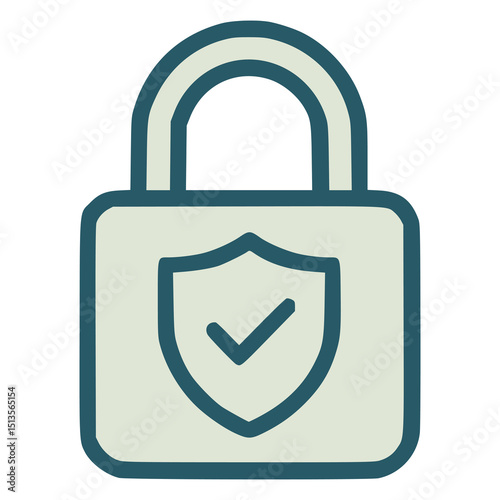 SSL security certificate technology flat color vector illustration template design