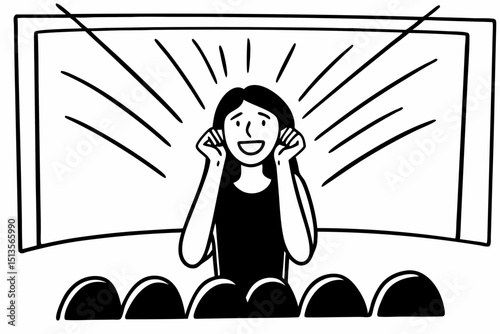 Image of excited screaming young woman standing isolated over background. Looking camera