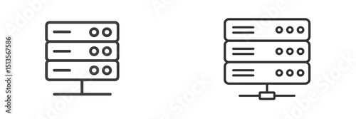 Server technology illustration showing multiple data storage units in a minimalistic design for modern applications