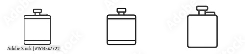Outline of three distinct bottle designs suitable for cosmetic or skincare products