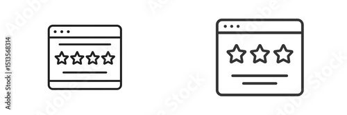 Rating systems comparison in digital user interfaces highlighting different star evaluations