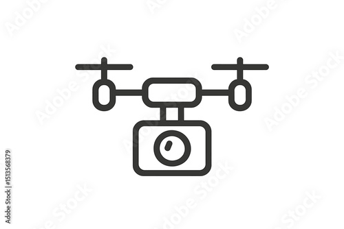 Drone flying over the landscape capturing aerial photography during bright daylight hours