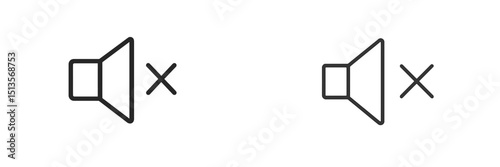 Volume control icons indicating muted sound and audio settings adjustment in a digital interface