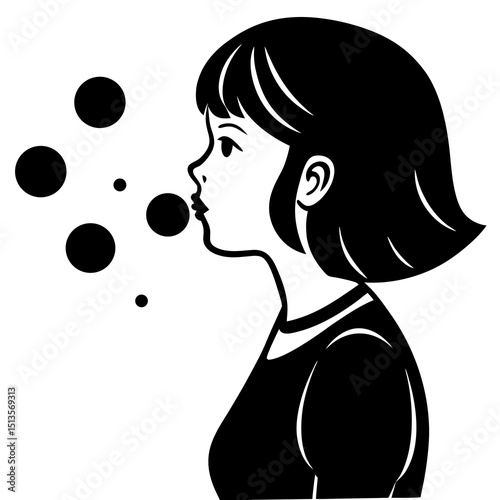 silhouette of a girl