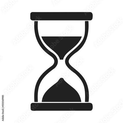 Hourglass Icon Time Management, Deadline, and Passing Time Symbol