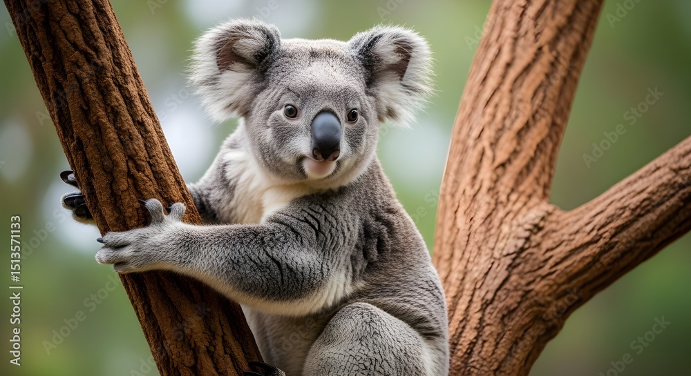 Obraz premium Koala isolated on tree