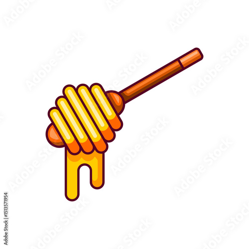 honey dipper vector icon illustration isolated on white background