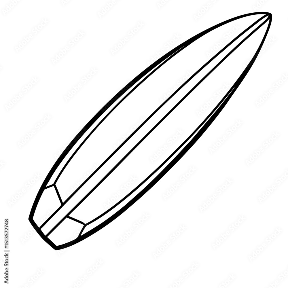 Surfing Board vector Sketch Surfing Board vector Sketch