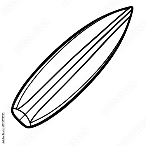 Surfing Board vector Sketch