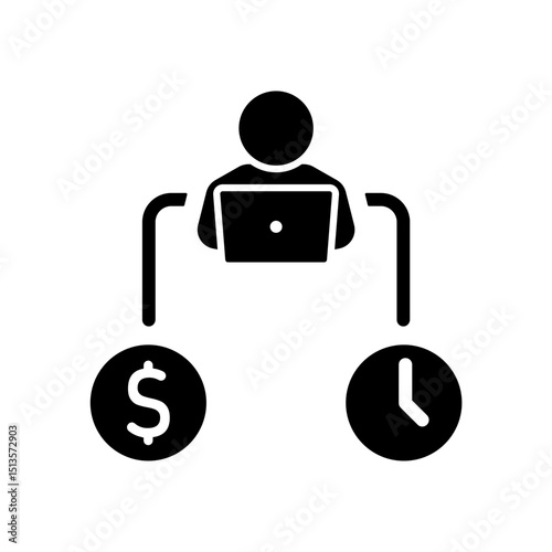Icon a self employed, isolated against a clean background.