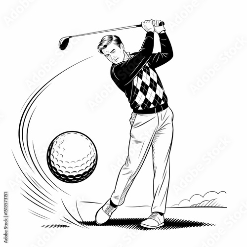 golf player silhouette