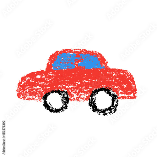 crayon car funny cartoon vehicle