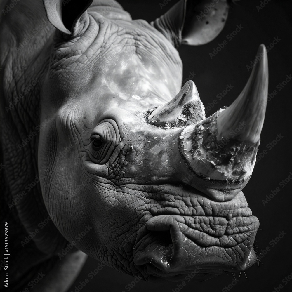 Obraz premium detailed close up image of a Rhinoceros