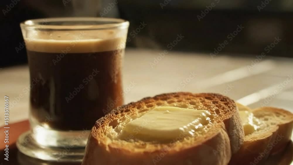 Café e chocolate, pão e queijo