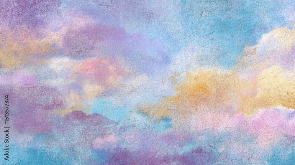 Fototapeta premium Subtle Painterly Background – Pastel Sky Tones with Watercolor Texture
