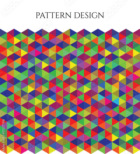 Colorful modern geometric vibrant pattern design