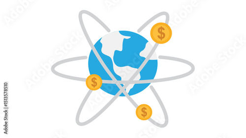 Global Economy and Trade Icon