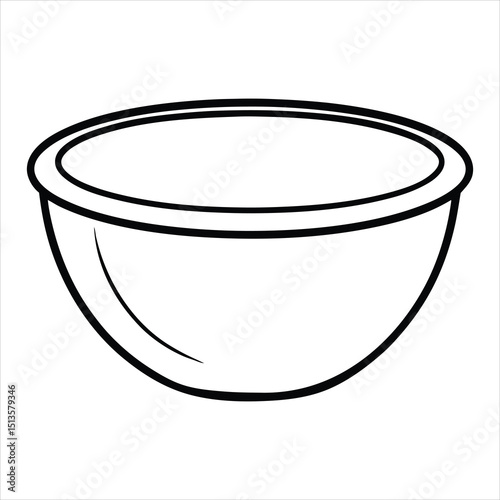  Line art of a mixing bowl.