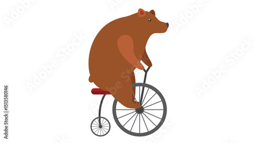 Bear on Unicycle Icon