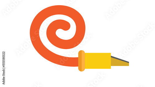 Orange Party Blower Horn Icon