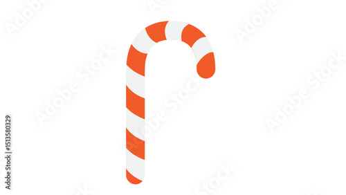 Red and White Candy Cane Icon