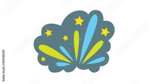 Colorful Fireworks Explosion Icon